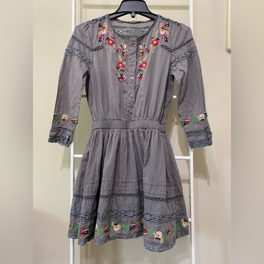 Tularosa Revolve Giles Embroidered Fit & Flare Mini Dress
